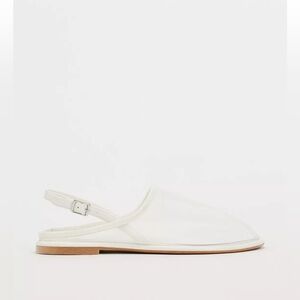 Elegant White Mesh Mules